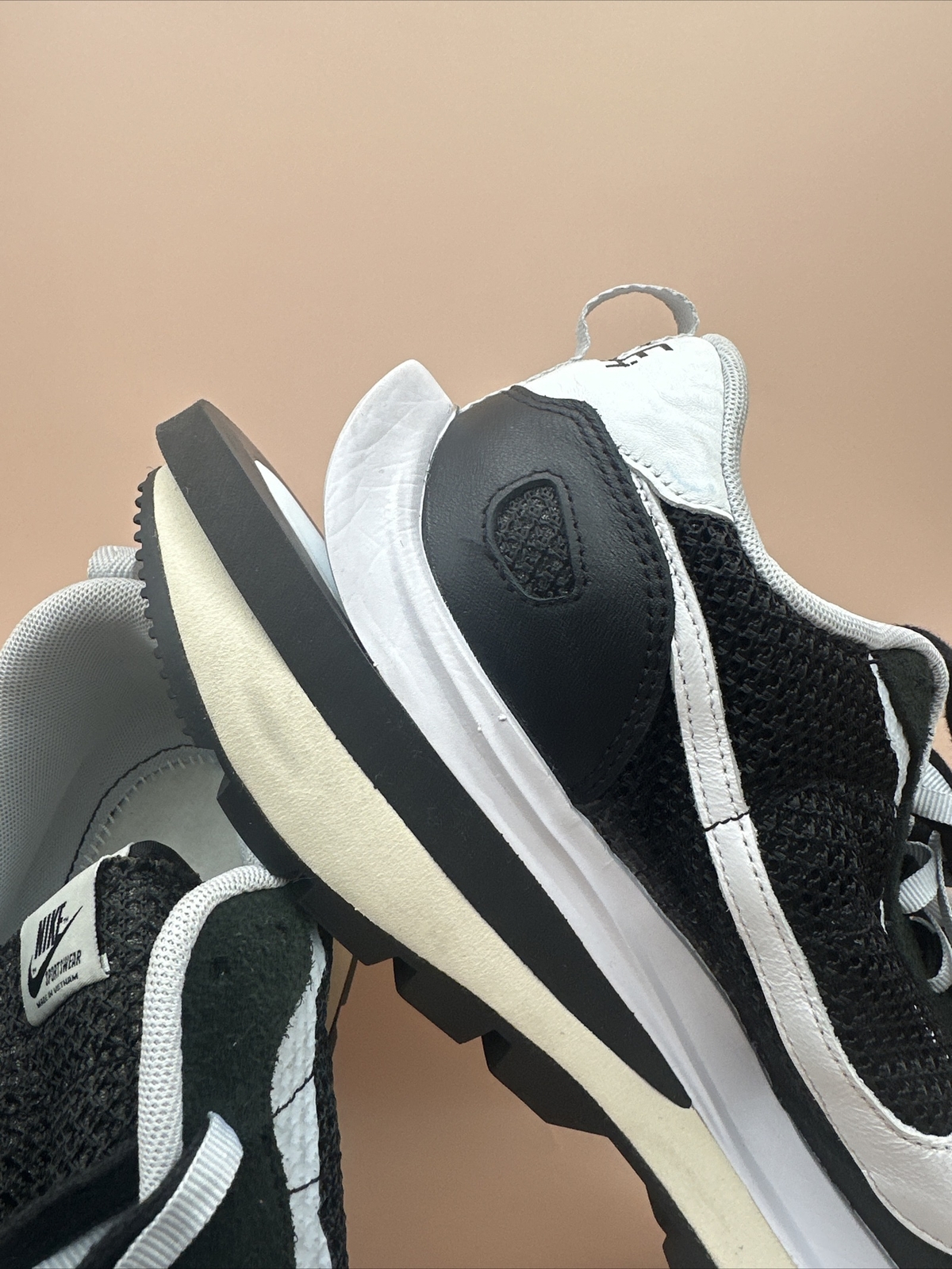 SACAI X NIKE Taglia 13 Nike sacai x VaporWaffle nero bianco