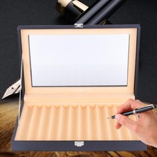 12 Slots Fountain Pen Storage Box Wooden Pen Display Organizer Collector Case