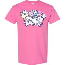 Inktastic Fluffy Sheep Family T-Shirt Lamb Wool Lover Farmer Shepherd Mom New