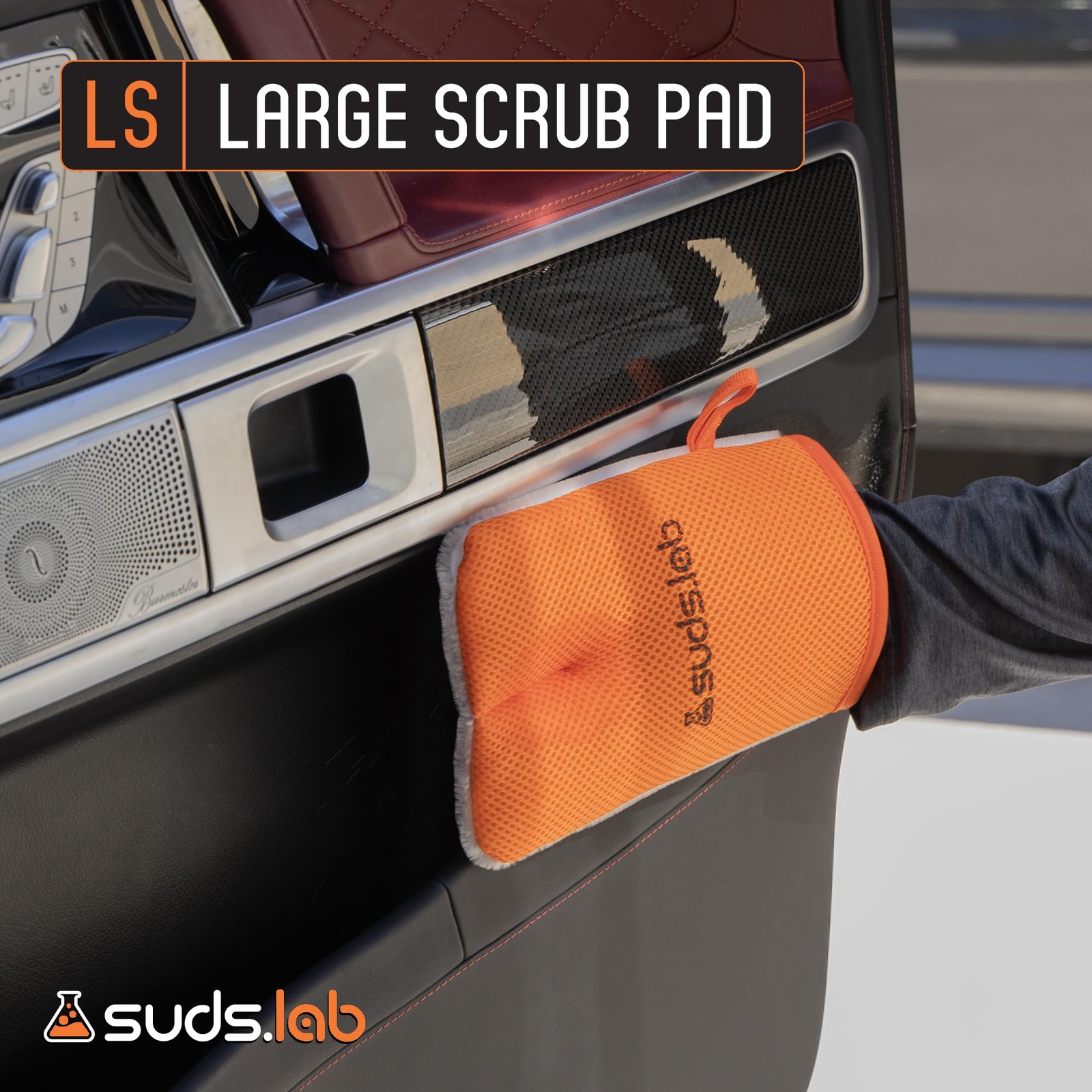 Suds Lab Oversized Scrub Pad – Heavy Duty Car Wash and Interior Cleaning Mitt...
