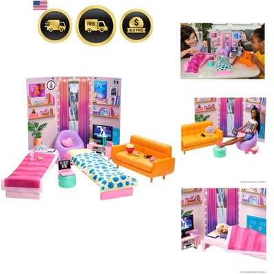 Barbie Toy Playset, Big City, Big Dreams Dorm Room Furniture & Accessories wi...