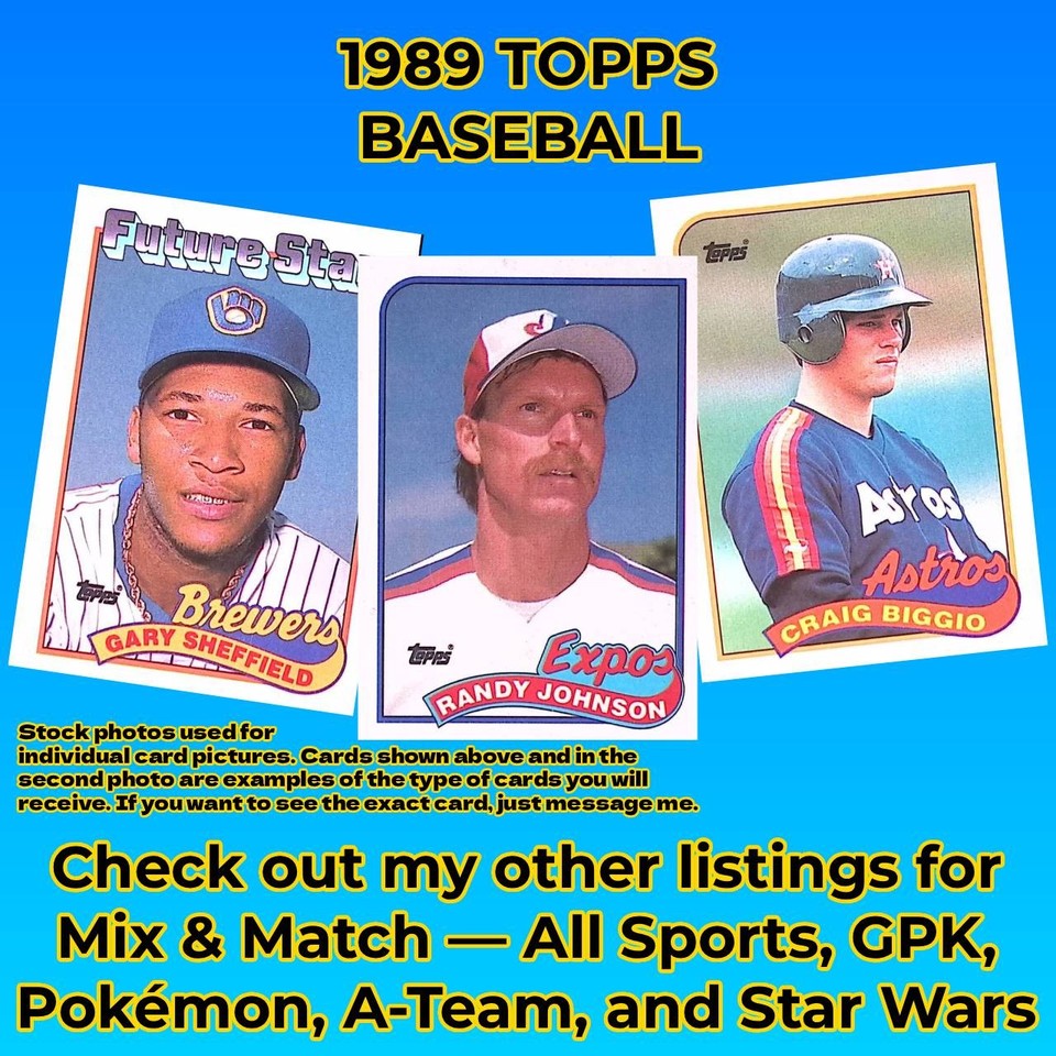 1989 Topps Baseball Cards Complete Your Set (#'s 1-200) - U PICK - $0.99 NM-MT