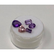 Natural amethyst loose gemstones Jewelry Making Pink Quarts Heart Shape