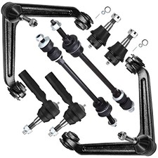 8pcs 4WD Front Upper Control Arm w/Ball Joint Sway Bar Outer Tie Rod End Link