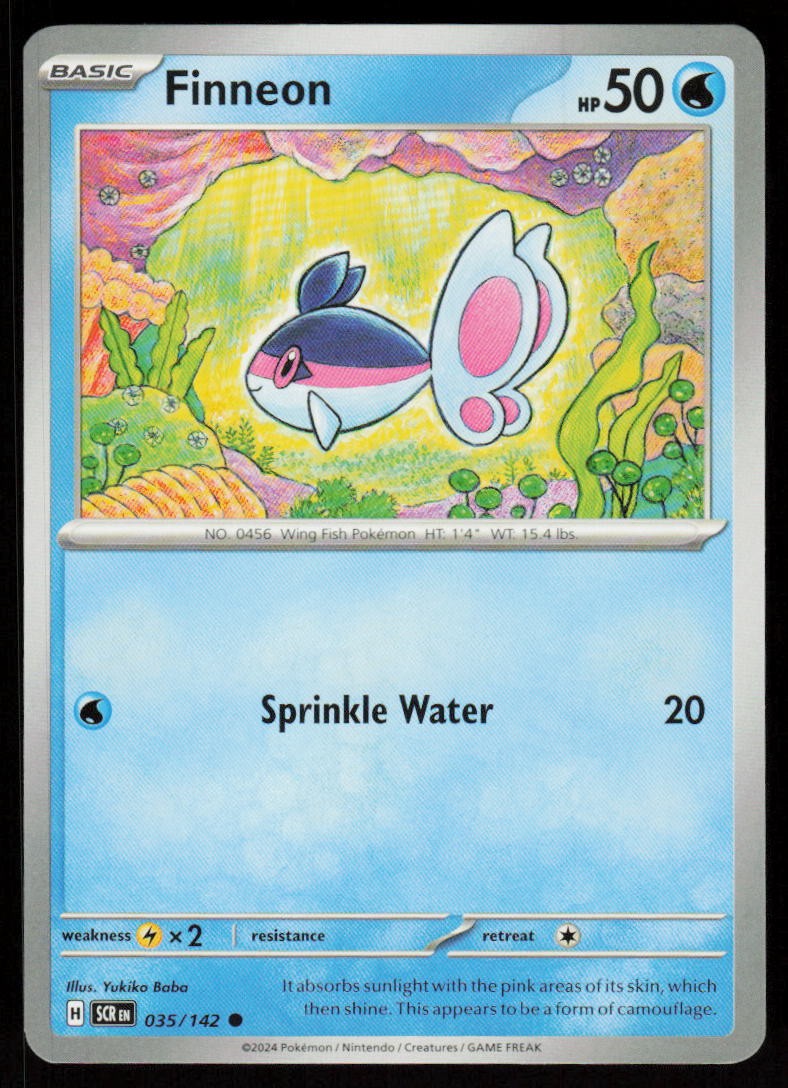 Finneon 35/142 Common Stellar Crown Pokemon Near Mint
