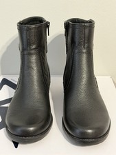 Women  s Anne Klein Aklanette black leather Ankle Boot Size 5 1/2. New In Box