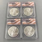 4 2024 ANACS MS70 US 1ozt Silver Eagle $1's w/spots L24712
