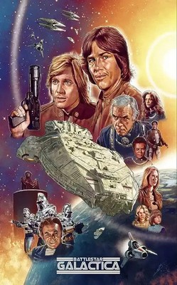 Battlestar Galactica Sci Fi TV Serie Poster Kühlschrankmagnet