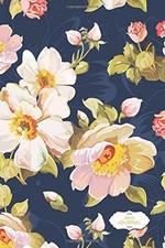 GRID JOURNAL: 6X9 MODERN FLORAL DARK GRID JOURNAL WITH DOT  BRAND NEW 