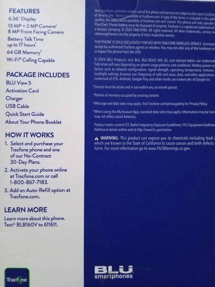 Blu view 5 phone unlocked tracfone - Image 3 of 4