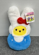 Peeps Hello Kitty 13" Plush Bunny Easter Stuffed Animal Blue White Red Bow
