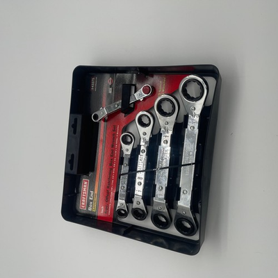#ad Craftsman 5 Piece SAE 25 Degree Offset Ratcheting Box End Wrench Set 43375 $65.00