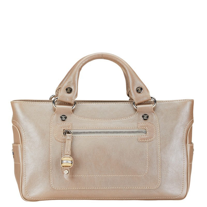 Celine Boogie Bag Women’s Beige Champagne Leather 14