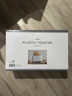 Dunelm Weiß Kunststoff Toaster 2 Scheiben 