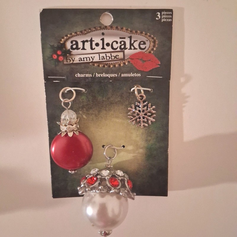 Art I Cake by Amy Labbe Snowflake Bulb Charm Pendant Christmas Holiday New 2013