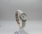 VTG Women Quartz Watch Timex Indiglo Silver Tone with white band and battery
