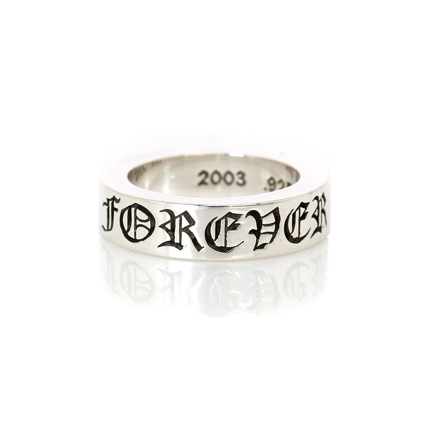 Chrome Hearts Forever Cross Ring CH Silver Ring Size 10.5 US 5.5 Authentic