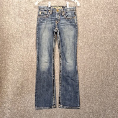 Big Star Casey Jeans Womens 26R (27x31) Blue Low Rise Bootcut Denim Distressed