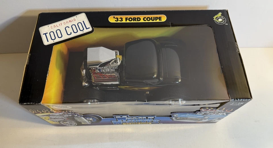 1/18 Muscle Machines 33 Ford Coupe Black w/ Flames NIB - Image 4 of 4