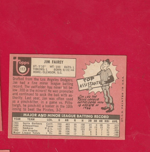 1969 Topps Baseball cards EX-MT NR-MT 1-277 You Choose STRICTLY GRADED AG24 - Picture 212 of 488