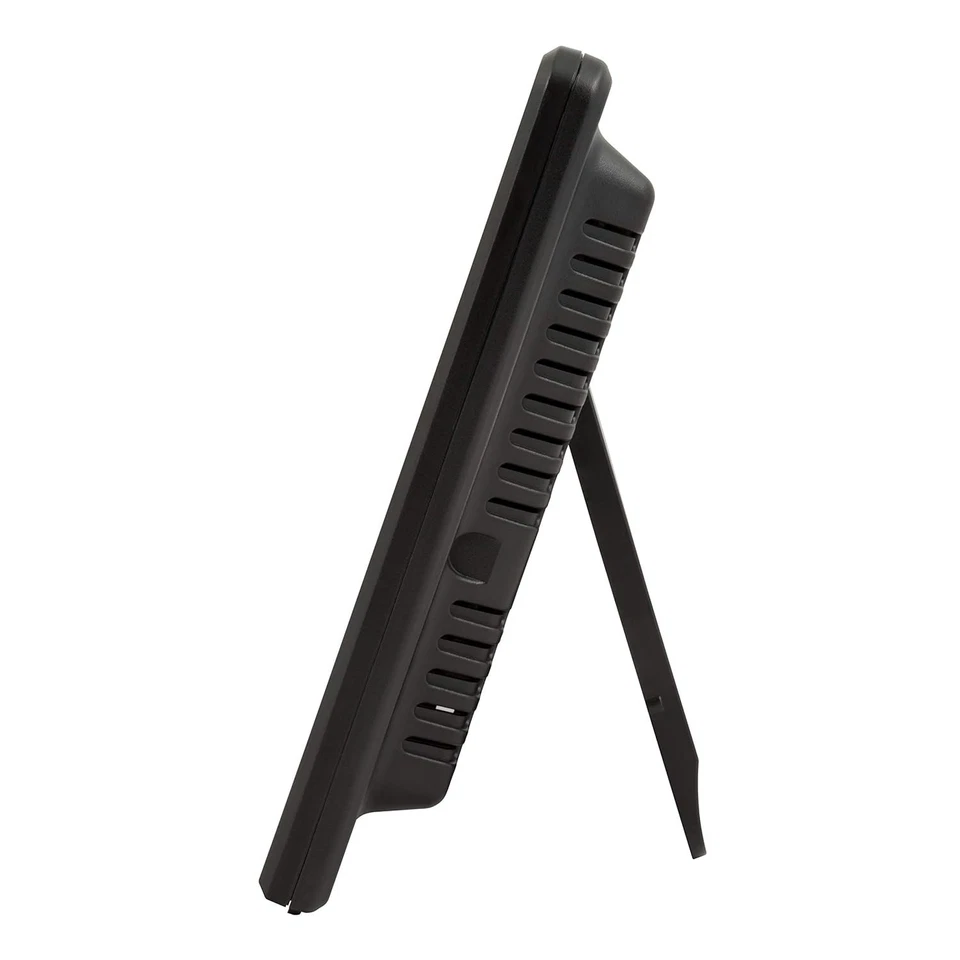 Digital Atomic Clock Weather Station Indoor Outdoor Temperature Modern Wood Oak - Image 4 of 4