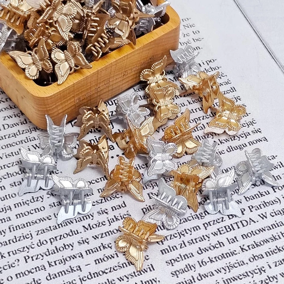 50 PIEZAS Mini Pinzas para el Cabello Mariposa Colores Surtidos Pequeña Garra para el Cabello Accesorios Foto 4 de 4
