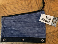 School Pencil Pouch Knit Blue-Brand New-SHIPS N 24 HOURS
