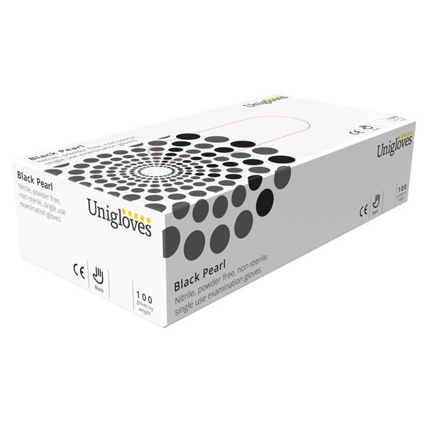 Unicare Unicare Black Nitrile Powder Free Gloves - Extra Large - GP0035