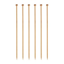6Pcs 4mm Bamboo Knitting Needle Straight Single Pointed 10 Inch US Size 6