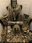 Estate-jewelry-Lot -Redesign-Great For Craft-Junk-gold&silver Tone-costume-8+lbs