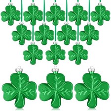 Pcs Large 2.36 Inch St. Patrick's Day Shamrock Ornaments for Tree 12 Classic