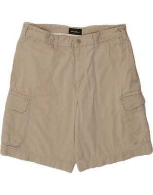 EDDIE BAUER Herren Cargo Shorts W36 Large beige Baumwolle AX05