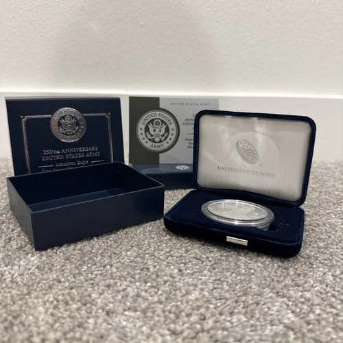2025 W American Silver Eagle 250th Anniversary US ARMY Proof W/PRIVY Box/COA