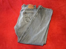 Levis 550 Jeans Mens 36x32 Blue Denim Relaxed Fit Straight Leg Light Stone Wash
