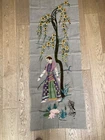 Antique Long Wall Hanging Tapestry Panel Bohemian Themed 65cm x 179cm Vintage