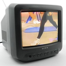 Vintage Sony Trinitron 9" TV a colori Retro Gaming CRT KV-9PT20 - TESTATO