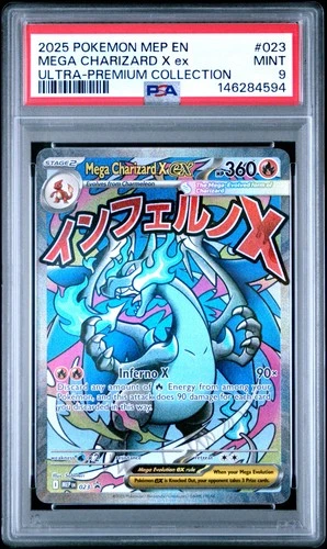 2025 POKEMON MEP PROMO ULTRA-PREMIUM COLLECTION #023 MEGA CHARIZARD X EX PSA 9