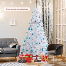 7Ft Artificial PVC Christmas Tree W/Stand Holiday Season Indoor Decorate White