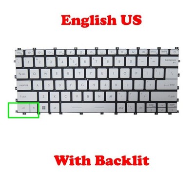 Backlit Keyboard For MSI Summit E14 Evo A12M English US White No Frame New