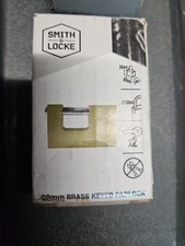 SMITH AND LOCKE 60MM BRASS KEYED PADLOCK NEW     box19