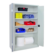 Falttürenschrank / 1.950x1.200x500 mm / 4 Böden, verzinkt