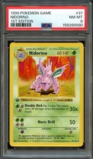 Pokemon Card 1st Edition NIDORINO Shadowless Base 1999 PSA 8 NM-MINT