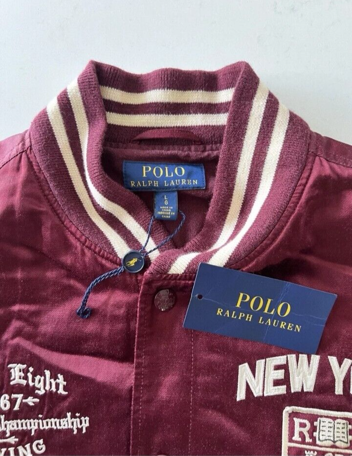 Polo Ralph Lauren 1967 New York Crew Rowing Maroon Letterman