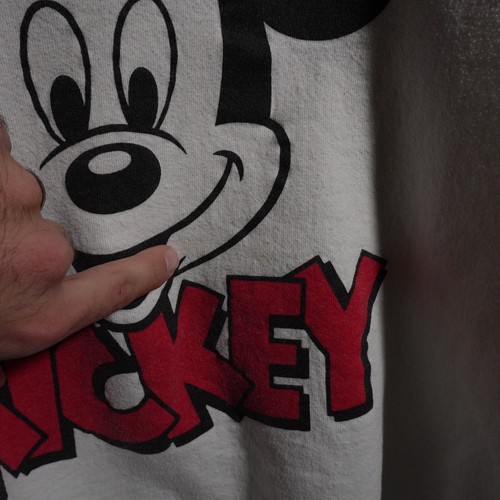 Vintage Mickey Mouse Disney Crewneck Sweatshirt One Size 80s 90s VTG White Retro - Picture 4 of 7