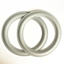 2 Replacement 6" Gray Speaker Rubber Surrounds For B&W DM 601,  LCR600 Repair