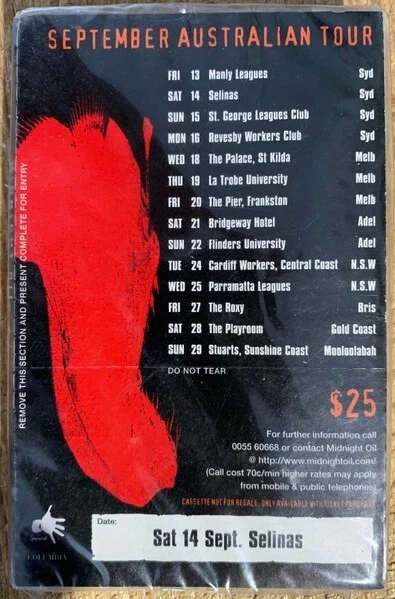 MIDNIGHT OIL RARE Breathe AUS PROMO ONLY Advance Sampler Cassette SEALED - Image 2 of 3