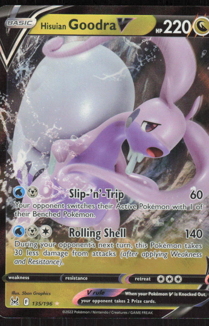 Pokemon TCG SWSH11: Lost Origin #135/196 Hisuian Goodra V NM