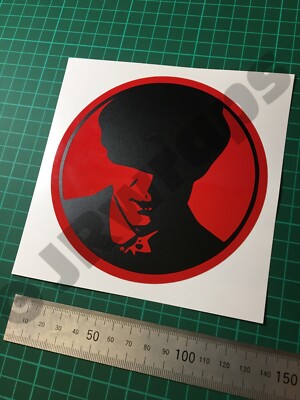Peaky Blinders Aufkleber Decals 130x130mm Auto Stoßstange Kappe Matt Schwarz & Glanz Rot