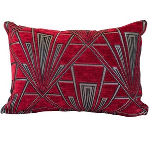 red rectangle throw pillow