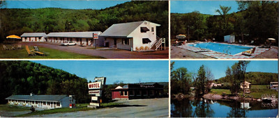 Postcard Wayside Motel & Restaurant Hoosick Falls, NY Multiview Posted 1973